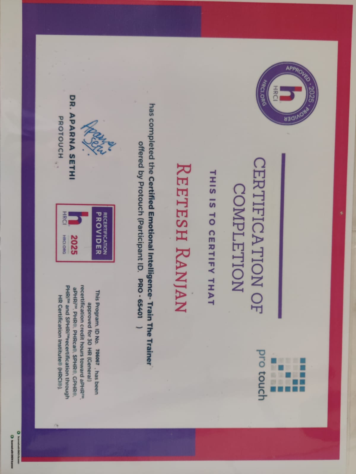 HRCI Approved Certification