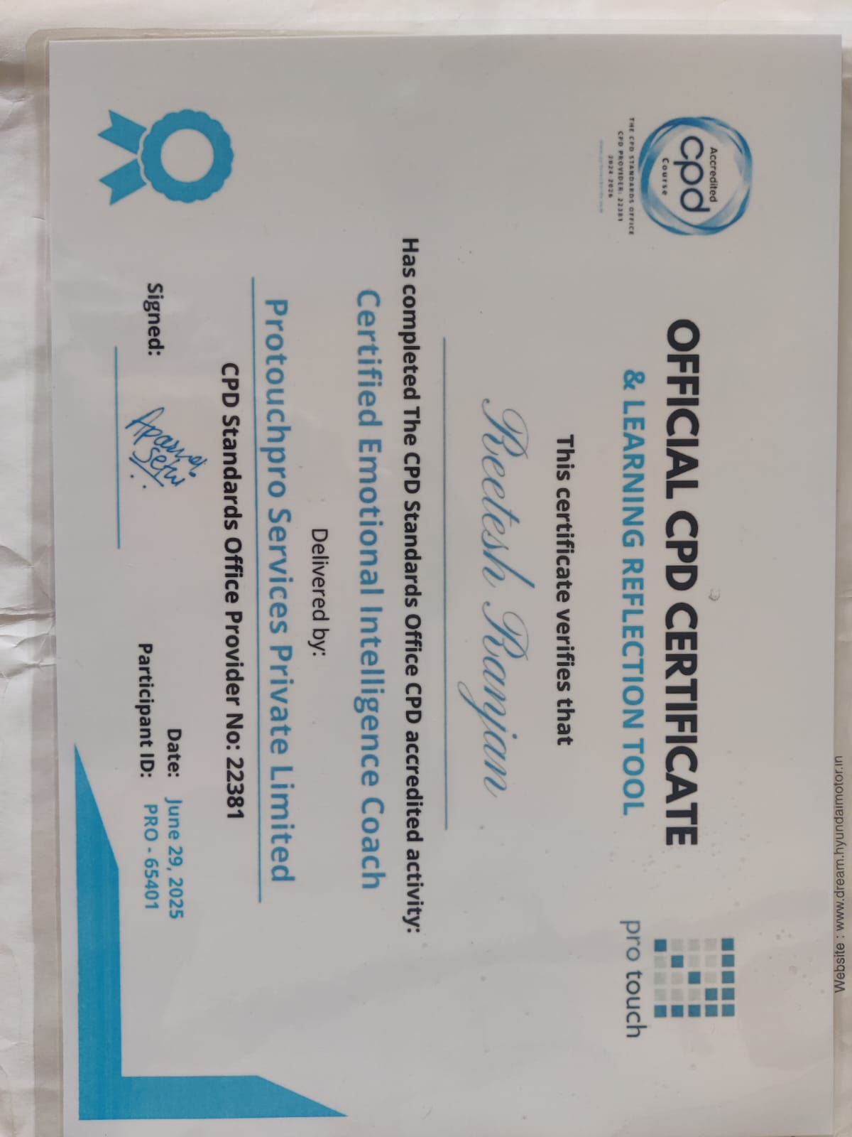 CPD Accredited Certificate