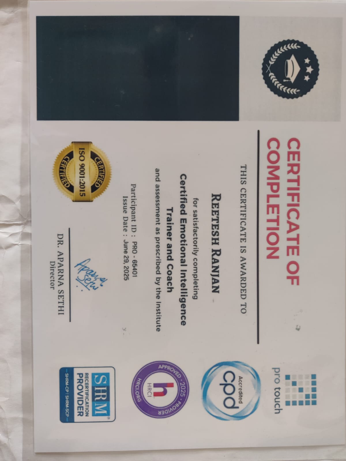 Certified Emotional Intelligence Trainer